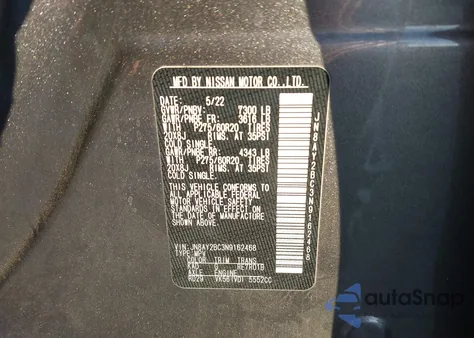 2022 Nissan Armada Sl 2Wd from USA, damaged, VIN JN8AY2BC3N9162468